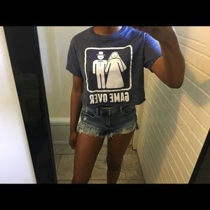 Game Over Crop Tee